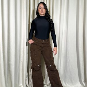Multi-Pocket Cargo Pants – Chocolate