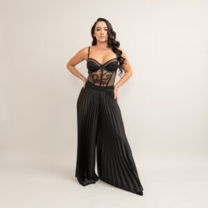 Luxe Lace Corset Bodysuit – Black