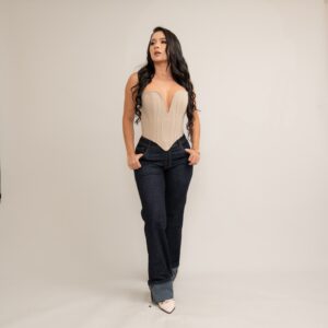 Dark Denim Flare Pants