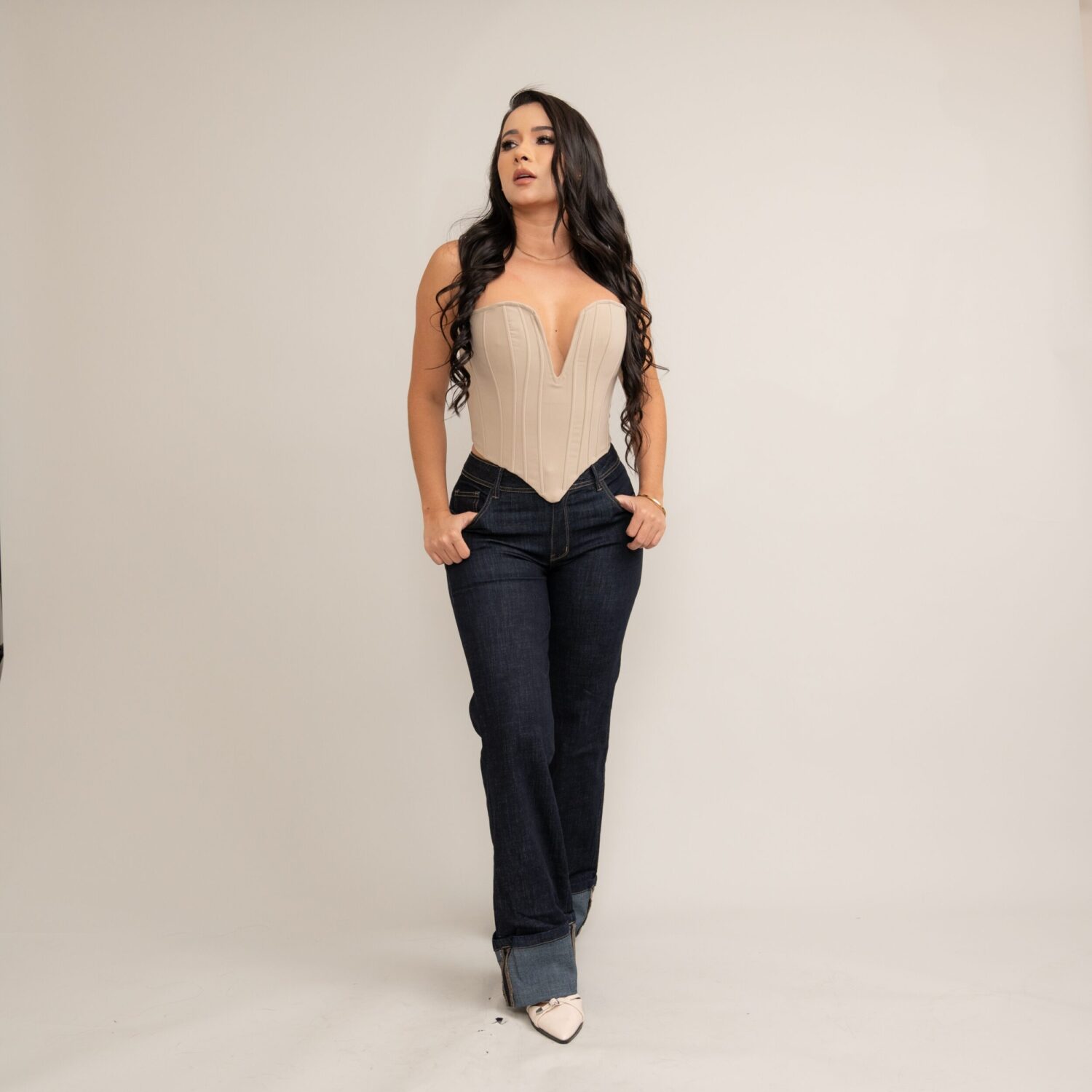 Dark Denim Flare Pants